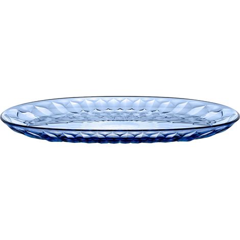 GUZZINI Vassoio Tondo Ovale Vanity Bio-Based D 36 Cm Blu