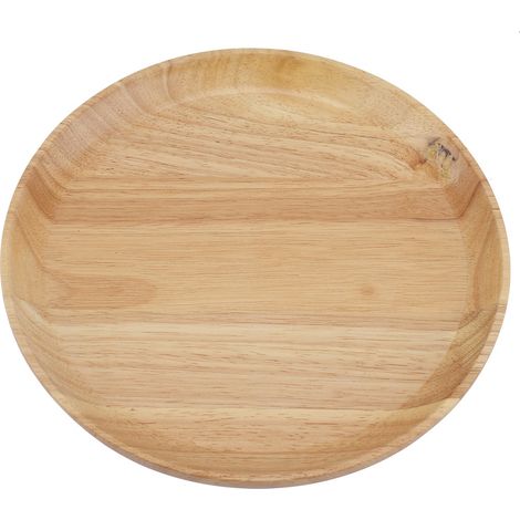 Plateau rond en bois pour thé, sushi, snacks, fruits, service à la maison et restaurant 18x18 cm (1/5)