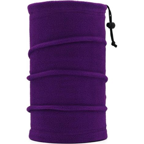 Adjustable fleece neck warmer for winter sports, cycling, skiing, running, face mask or warm thermal scarf with drawstring (1/5)