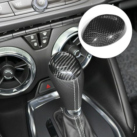 Autocollant en fibre de carbone pour pommeau de vitesse de voiture, compatible avec Chevrolet Camaro 2016-2019 (1/5)
