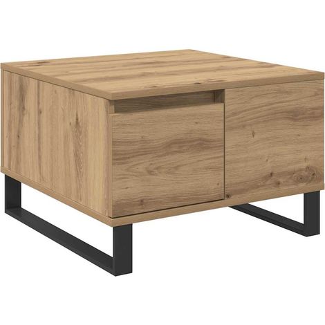 Maison Exclusive - Mesa de Café Roble artisan 55 x 55 x 36,5 cm (1/5)