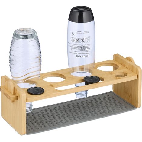 Escurridor de botellas de bambú para 4 botellas