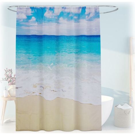 Tenda da doccia 180x200 cm con motivo (1/5)