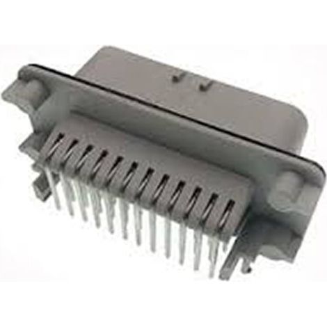 Connettore AmpSeal femmina 23 vie grigio da circuito stampato 90° con pin dorati