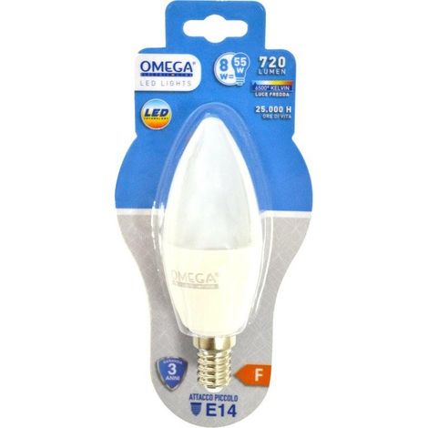 CANDELA LED C37 8W E14 6500K