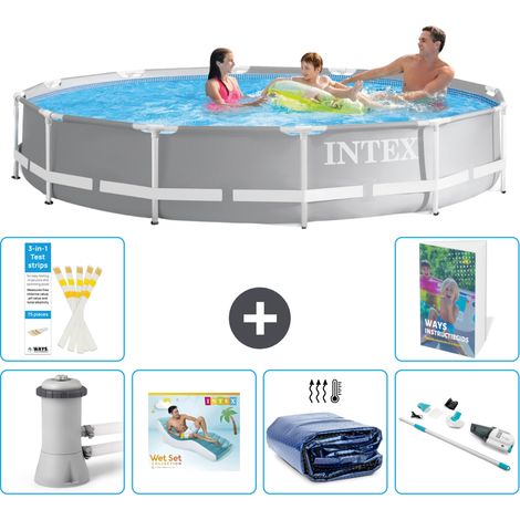 Prism Frame Pool Rund - 366x76 cm - 7-teilig S261