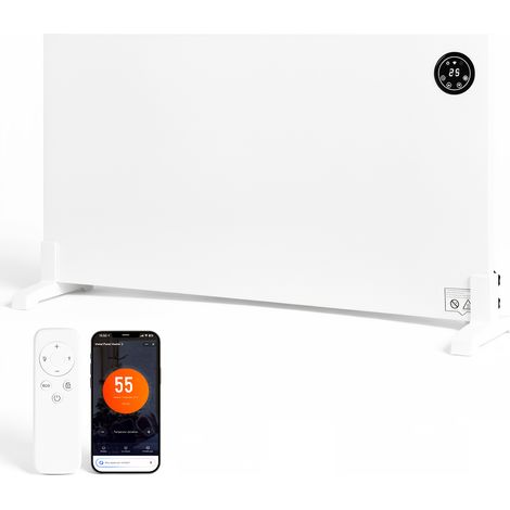 Jiubiaz Hybrid-Infrarotheizung 1000 W WLAN App Fernbedienung Touch Wand & Standheizung (1/5)