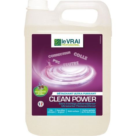 Le vrai clean power - detachant ultra puissant - 5 litres - LE VRAI PROFESSIONNEL - Nettoyant multi-surfaces