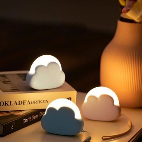 Veilleuse Enfant Rechargeable Lampe de Nuit Nuage pour Allaitement Lampe Chevet Chambre Bébé Cadeau Naissance Fille (1/4)