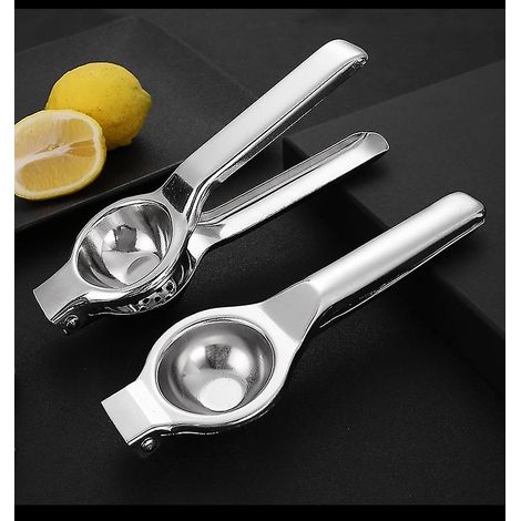 Presse-agrumes manuel en acier inoxydable pour jus de fruits et citrons, pince à citron épaisse (2 pièces, 20). (1/5)