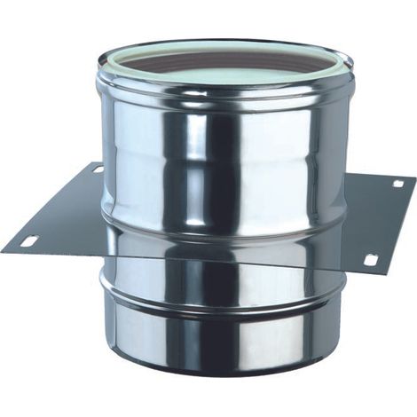 Placa intermedia soporte pared 80/100 dp acero inoxidable pp