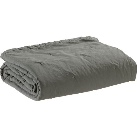 Jeté de lit coloris Tonnerre couvre-lit décoratif pour chambre et salon 180 x 260 cm - PANGIVO