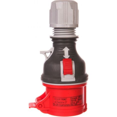 Prise portable 16A 4P 400V rouge TWIST GPP 16/4 IP44 921871
