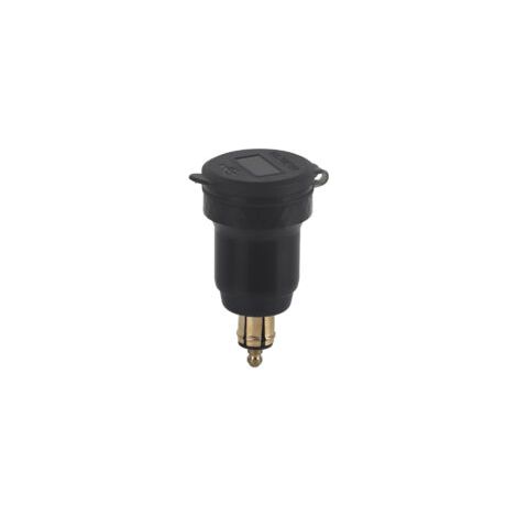 Puerto USB 3.0 de carga rápida de 12V-24V para motocicleta, cargador USB doble con pantalla LED, enchufe europeo para coche, barco, camión, autobús, ATV, embarcaciones y más (negro).