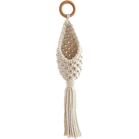 Panier suspendu en coton tissé à la main pour ranger les plantes pot (1/5)
