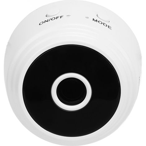 Mini caméra WiFi HD 1080p avec application de contrôle à distance, vision nocturne, caméra espion cachée pour la sécurité de la maison (blanche). (1/5)