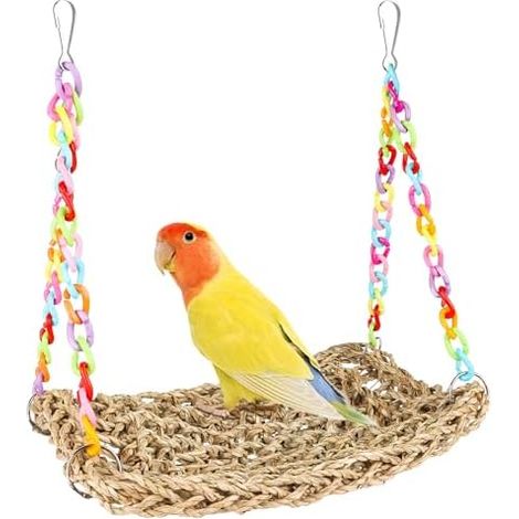 Hamac Oiseau Paille Naturelle, Nid, Repos, Cage, Jouet, Perruche, Calopsitte, Pinson, Hamster, Gerbille (1/5)