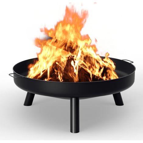 Wolketon Feuerschale. Feuerschalen Gusseisen Verzinkt mit Griffen und Abnehmbare Beine. Feuerstelle für den Garten . Feuerkorb und Feuertonne Ø 82 cm