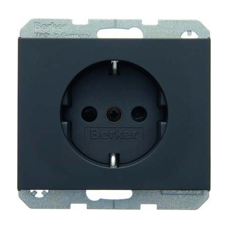 BERKER 47357006 STECKDOSE SCHUKO BERKER K.1 ANTHRAZIT, MATT