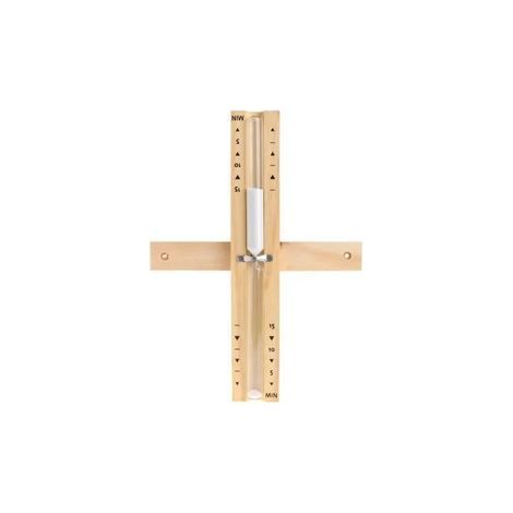 Lot de 2 Sablier 6 couleurs pour sauna – Rotation 15 minutes, bois, sable blanc, bleu ou rose, accessoire de sudation (1/5)