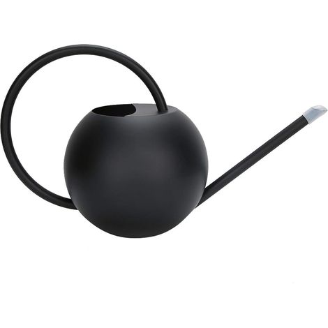 Arrosoir à Long Bec, 33 oz/1L Long Bec en Acier Inoxydable brossé Arrosoir pour Plantes d'intérieur et d'extérieur, Noir (1/5)