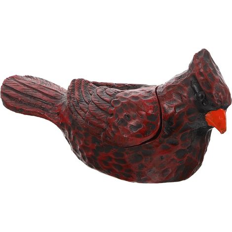 Cache-Clés Extérieur Résine Couvercle, Boîte Porte-Clés Jardin Décor Oiseau Réaliste, Coffre Rangement Sécurisé pour Clés de Secours, Décoration Patio et Cour