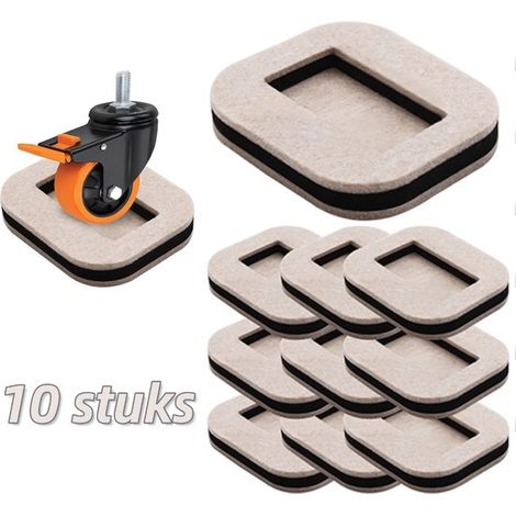 Feltrini, 10 pezzi, universali, 8 x 7 cm, protezioni per pavimenti. Proteggono i pavimenti dai graffi. Protezioni per mobili, protezioni per gambe di sedie, protezioni per pavimenti, compatibili con t (1/5)
