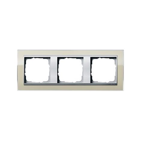 Gira Marco embellecedor 3f Anillo interm. F Alu Gira Event Arena claro [0213776], 0213 776