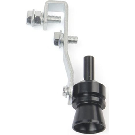 Silencieux turbo de voiture tuyau d'échappement simulateur de soupape de soufflage simulateur de sifflet noir XL (1/4)