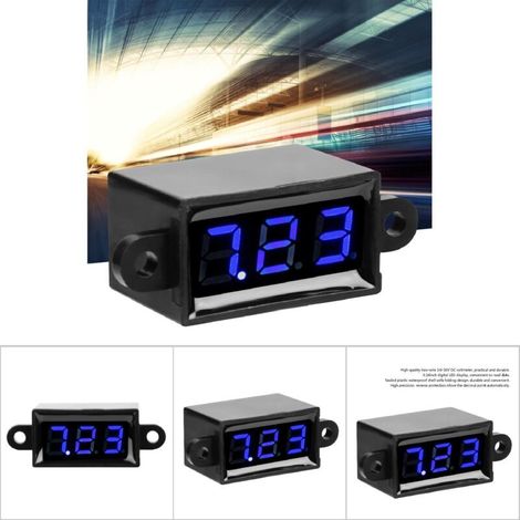Wasserdichtes 0,28-Zoll-Digitalvoltmeter (DC 3–30 V) mit blauer LED-Anzeige
