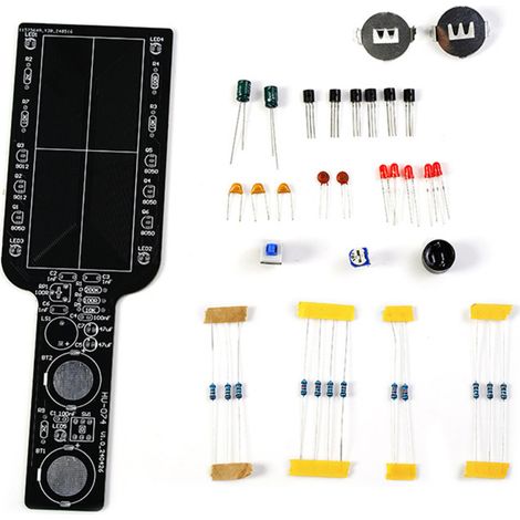 Kit de détecteur de métaux électronique à monter soi-même, détecteur de métaux simple, ensemble de pièces détachées, kit d'entraînement à la fabrication de circuits imprimés et à la soudure (1/5)
