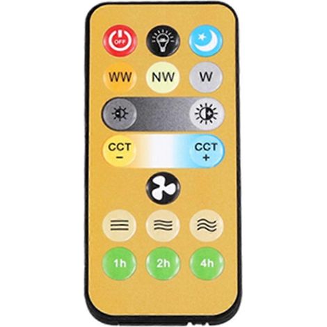 Télécommande sans fil à 3 vitesses avec minuterie pour ventilateur de plafond E27 (1 à 4 h) (1/5)