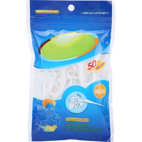 Fil dentaire en plastique avec fil fin pour nettoyage dentaire adulte, cure-dents interdentaires jetables (1/5)