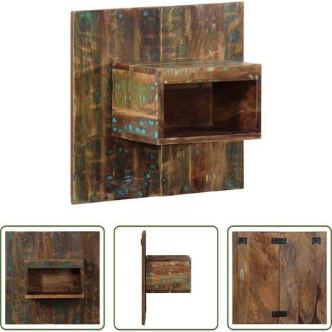 vidaXL Wandkonsole - Nachttisch Mehrfarbig 50x27x50 cm Altholz Massiv (1/5)