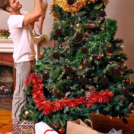 Boules De Noël - 12 Pièces - 6 cm - Flocage Velours - En Plastique - Pour Arbre De Noël Décoration Intérieure (1/5)