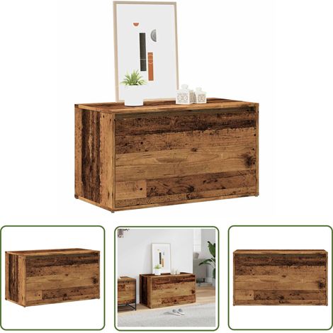 vidaXL Banc d'entrée 80x40x45 cm vieux bois bois d'ingénierie (1/5)