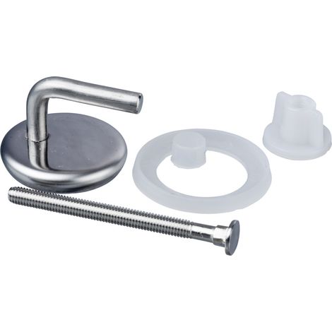 WENKO Patin abattant WC, pièce détachée pour abattant WC Malaga et Bergamo WENKO, Kit de 8 fixations pour abattant WC, acier inoxydable, brillant (1/3)