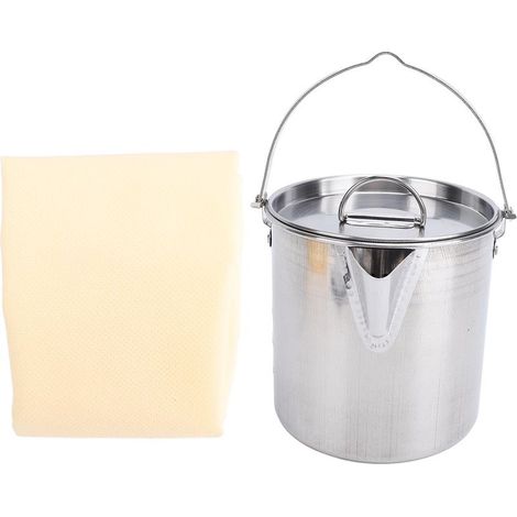 Bouilloire en acier inoxydable de 1,2 L, casserole de camping portable, cafetière d'extérieur, bouilloire pour faire bouillir de l'eau, idéale pour les feux de camp, la randonnée et les pique-niques. (1/5)