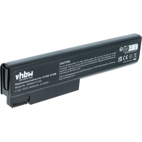vhbw Akku kompatibel mit HP Business Notebook 6735b, 6730b, 6535b, 6530b Notebook (4400 mAh, 10,8 V, Li-Ion) (1/5)