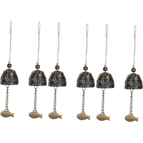 Lot De 3 Cloches Suspendues Artisanales en Métal À Motif Carpe pour Décoration De Carillon Éolien 2 Pièces X 3 (1/5)