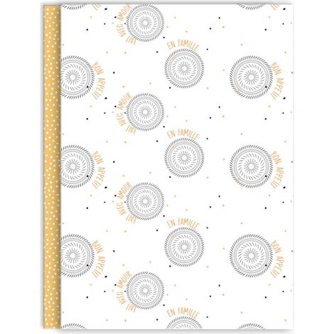 Lot de 2 torchons coton blanc et jaune 50x70cm (1/4)