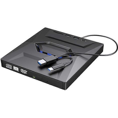 Graveur DVD/CD externe, lecteur CD et DVD, lecteur DVD/CD externe USB 3.0, compatible PC et ordinateur portable. (1/5)