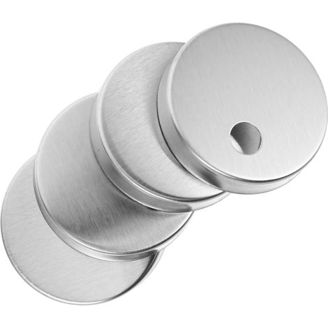 2 Pairs Decorative Stainless Steel Toilet Cover Caps for Toilet Cover Accessories and Repair Parts - Easy Installation and Durable Protection (1/5)