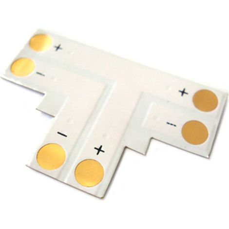 4 PZ Connettore Passo 10mm Forma T per Allungare e Curvare Striscia LED Monocolore Larghezza 10mm (1/3)
