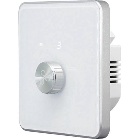 WLAN-Lüfterschalter mit 5 Geschwindigkeitsstufen, EU-Deckenventilator mit Tuya-Fernbedienung (Weiß)