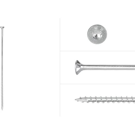 Spanplattenschrauben Verzinkt 6 x 240 mm Torx 30 mit Teilgewinde (1/4)