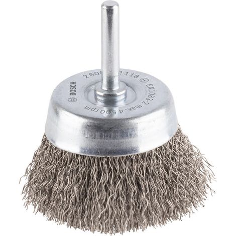 Bosch Brushing PRO Stainless Steel clean Cup Brush Straight Shank 60 x 0.3mm (1/5)