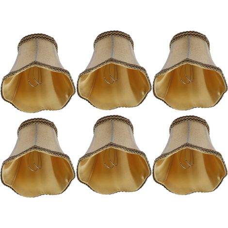 6 pièces abat-jour en tissu pour lustre E14, lampe murale et lampe de table, accessoire de décoration (1/5)