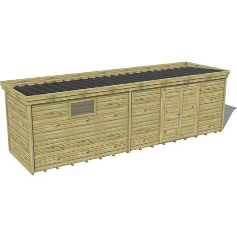 ABRI DE JARDIN bois traité 27mm, 8,2x2,1m, 18m2, Plancher (1/3)
