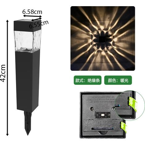 Lampes solaires sur piquet pour jardin, pelouse, terrasse, extérieur - Décoration paysagère et ambiance (1/4)